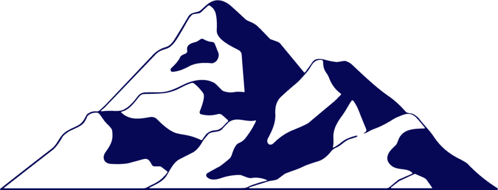Mountain Peaks SVG Bold Navy Vector