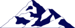 Mountain Peaks SVG Bold Navy Vector