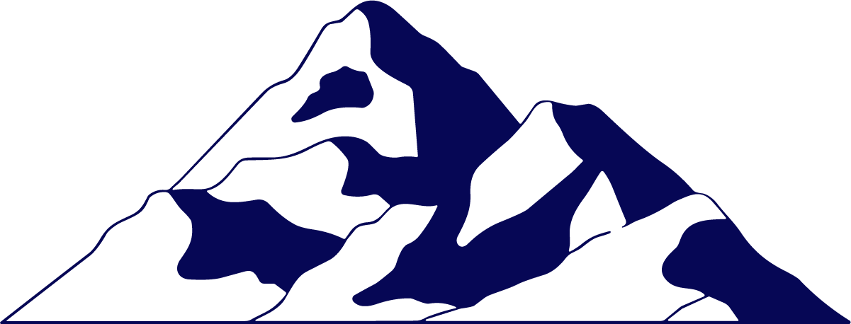 Mountain Peaks SVG Bold Navy Vector - Image 1