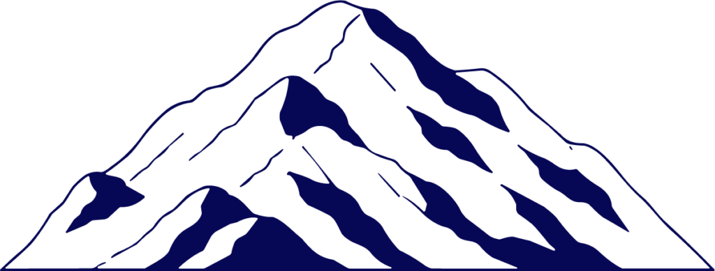 Mountain Range SVG Bold Outline Vector