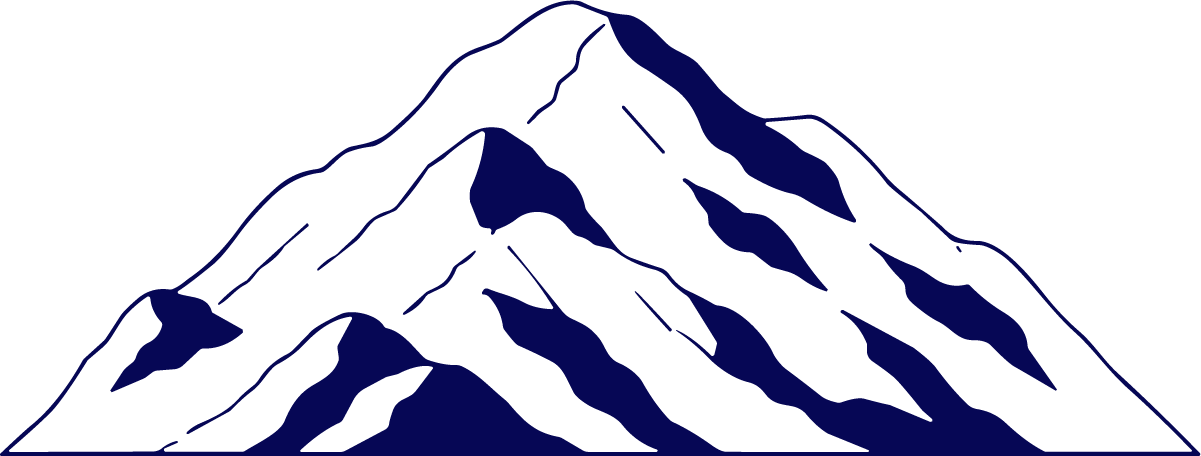 Mountain Range SVG Bold Outline Vector - Image 1