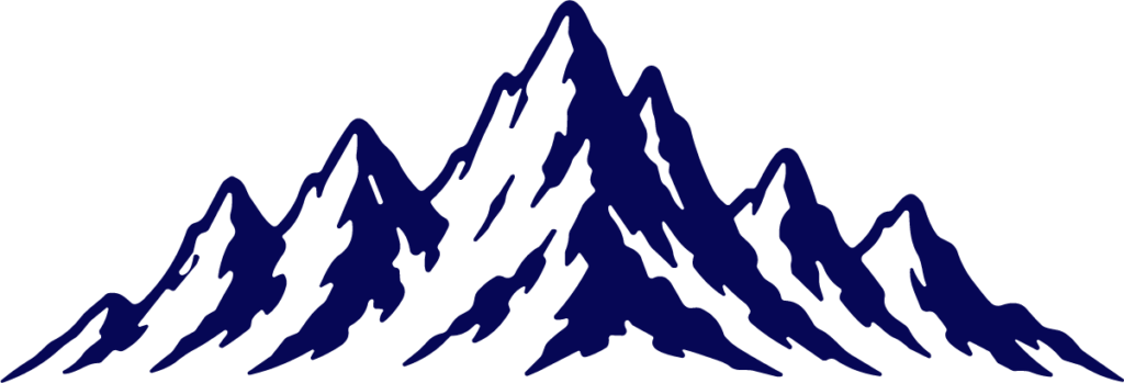 Mountain Range SVG Navy Silhouette Vector