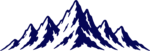 Mountain Range SVG Navy Silhouette Vector