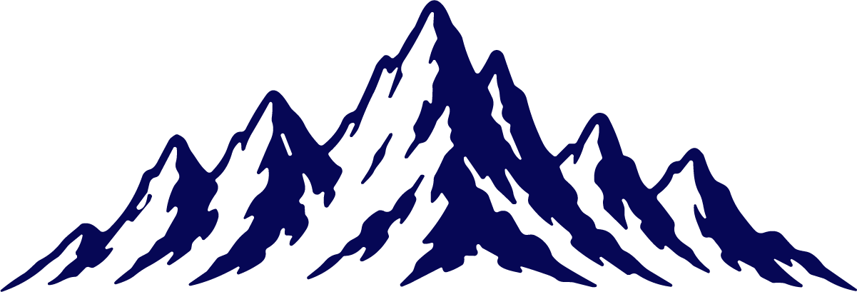 Mountain Range SVG Navy Silhouette Vector - Image 1