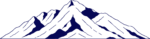 Mountain Range SVG Bold Outline Vector
