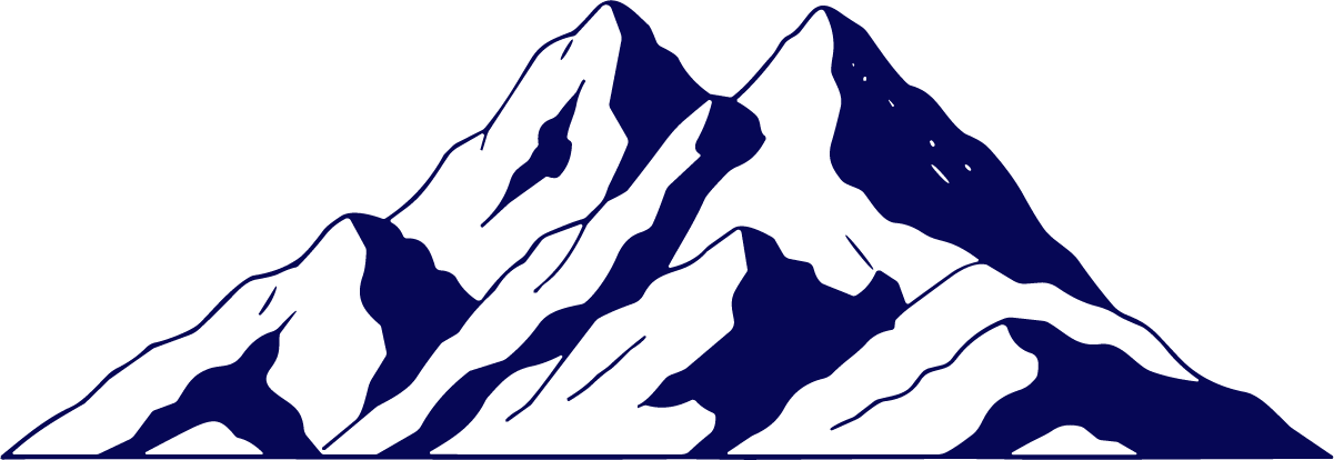 Mountain Range SVG Snowy Peaks Vector - Image 1