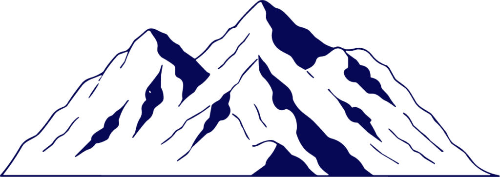 Mountain Range SVG Navy Line Vector