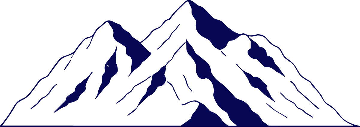 Mountain Range SVG Navy Line Vector - Image 1
