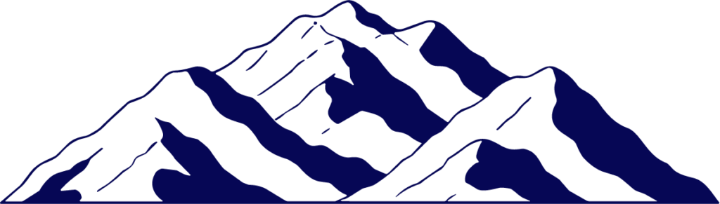 Mountain Range SVG Bold Navy Vector