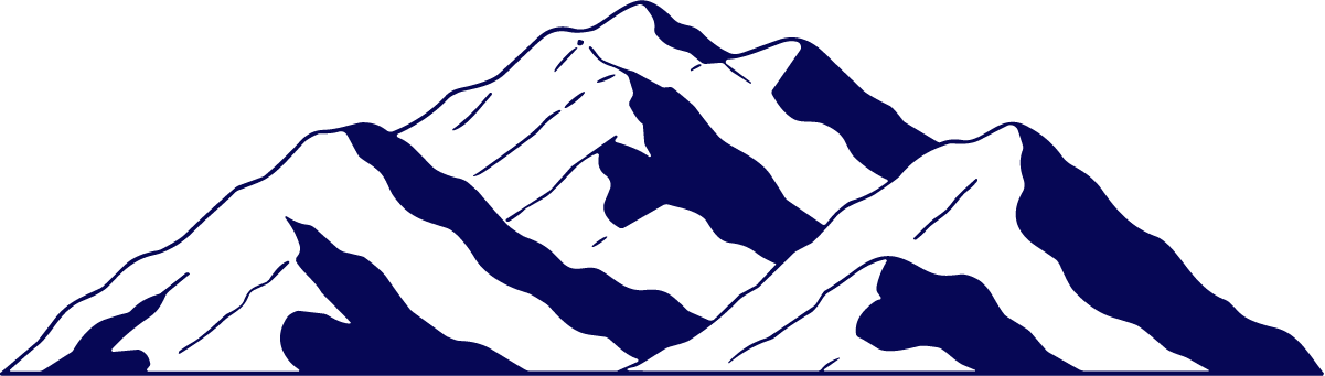 Mountain Range SVG Bold Navy Vector - Image 1