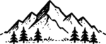 Mountain Range SVG Rugged Sketch Vector