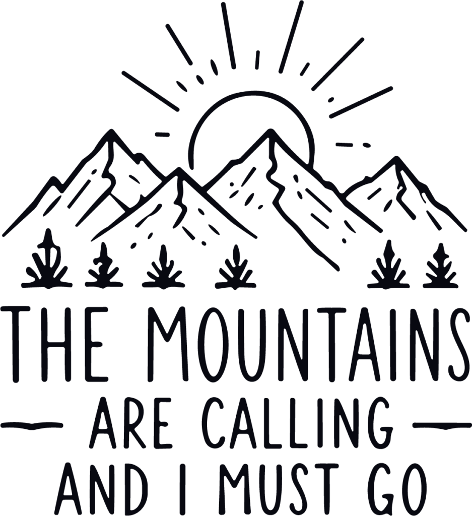 Mountains Are Calling SVG Rustic Adventure Vector