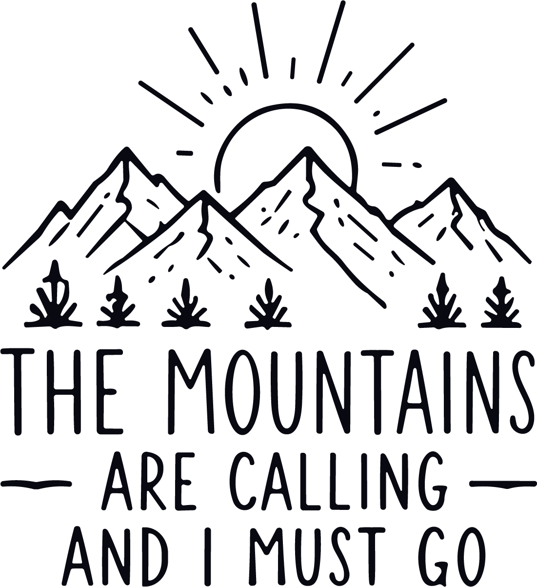 Mountains Are Calling SVG Rustic Adventure Vector - Image 1