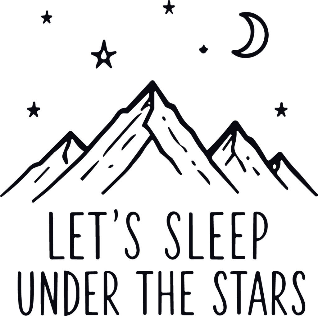Mountains Under Stars SVG Starry Night Vector