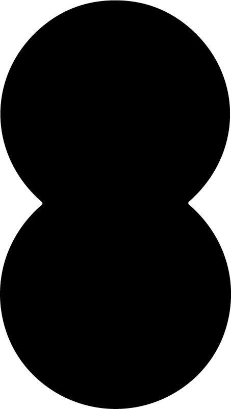 Number Eight SVG Bold Silhouette Vector