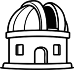 Observatory Dome SVG Bold Outline Vector