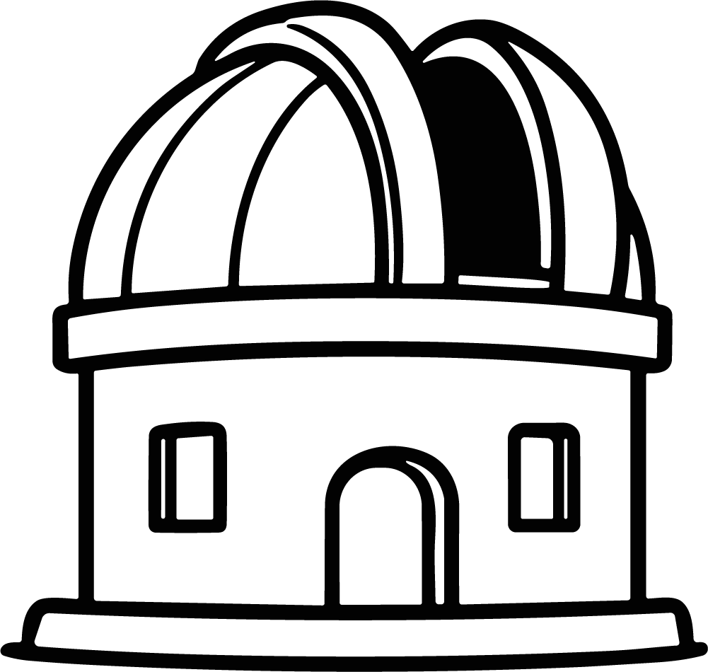 Observatory Dome SVG Bold Outline Vector