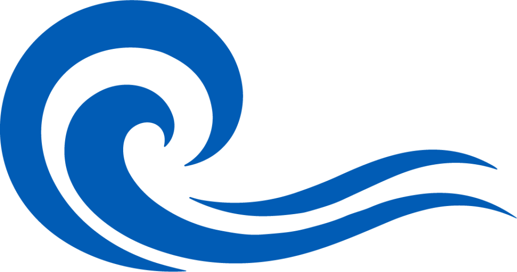 Ocean Wave SVG Swirling Blue Vector