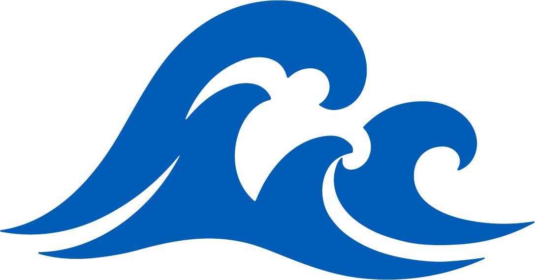 Ocean Wave SVG Bold Blue Vector - Image 1