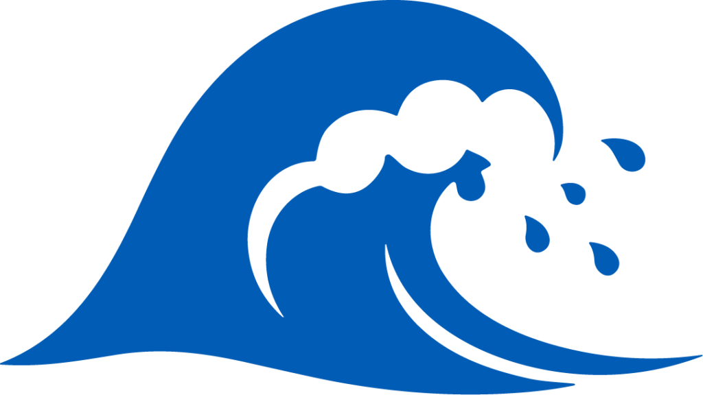 Ocean Wave SVG Bold Blue Vector