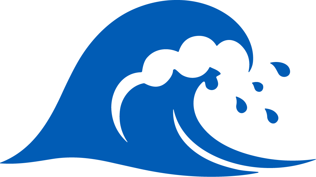 Ocean Wave SVG Bold Blue Vector - Image 1