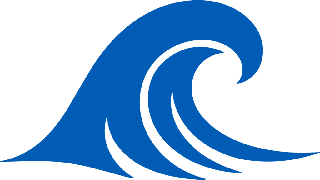 Ocean Wave SVG Bold Blue Swirl Vector