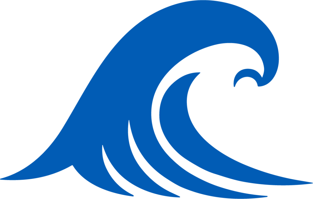 Ocean Wave SVG Bold Blue Vector