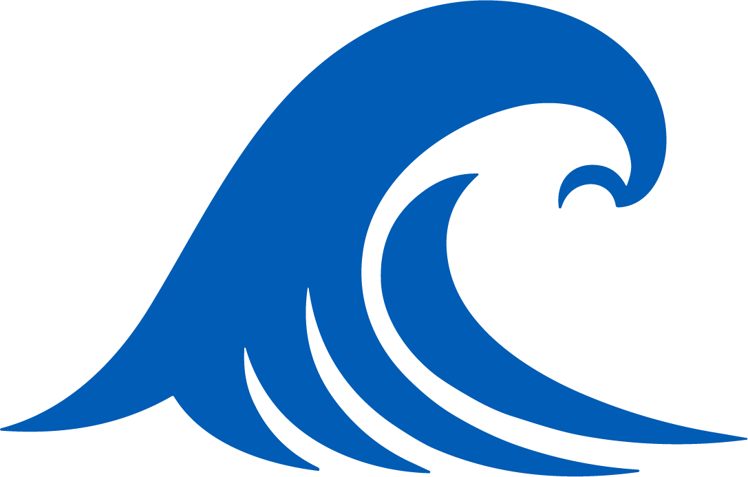 Ocean Wave SVG Bold Blue Vector - Image 1