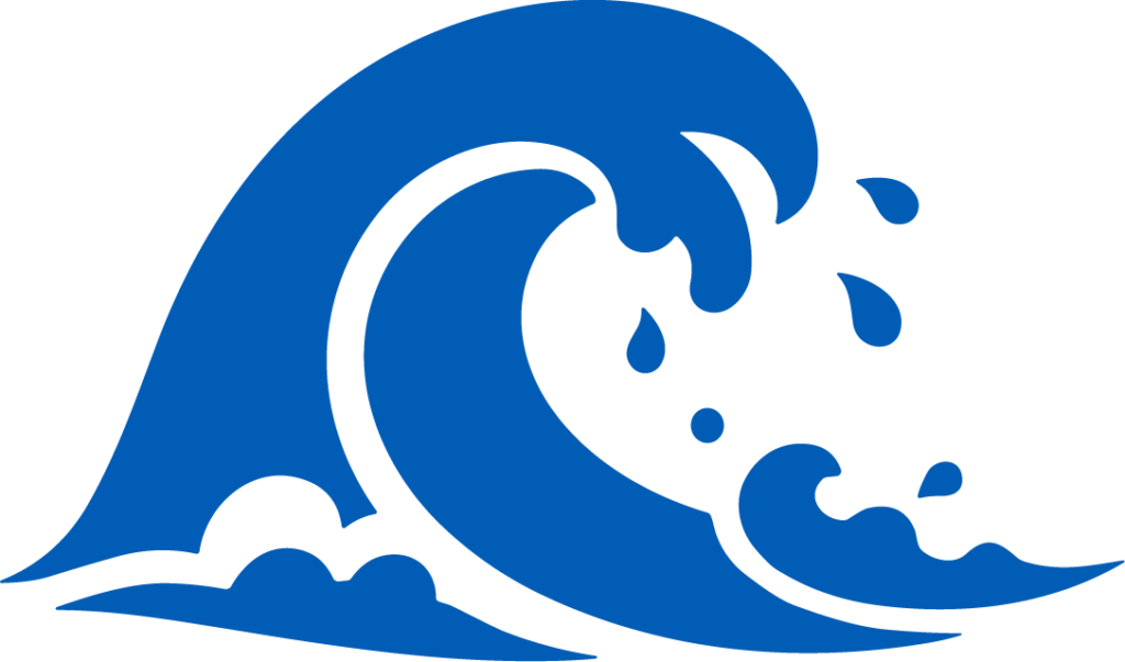 Ocean Wave SVG Bold Blue Splash Vector