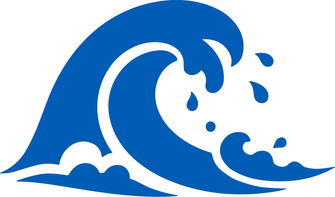 Ocean Wave SVG Bold Blue Splash Vector - Image 1