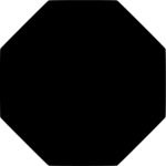 Octagon Shape SVG Bold Solid Vector
