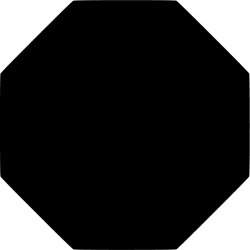 Octagon Shape SVG Bold Solid Vector