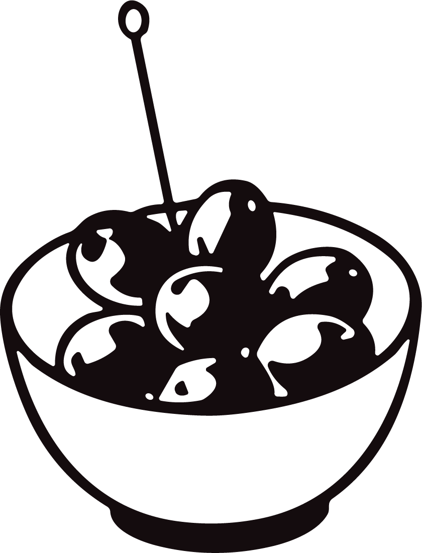 Olive Bowl SVG Bold Outline Vector - Image 1