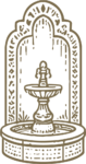 Ornate Garden Fountain SVG Arched Elegance Vector