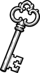 Ornate Skeleton Key SVG Victorian Flourish Vector