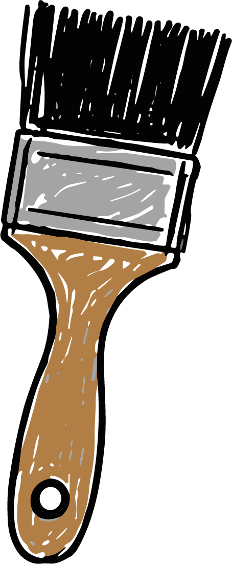 Paint Brush SVG Rough Sketch Vector - Image 1