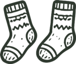 Pair of Socks SVG Cozy Sketch Vector