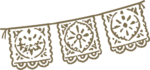 Papel Picado Banner SVG Festive Fiesta Vector