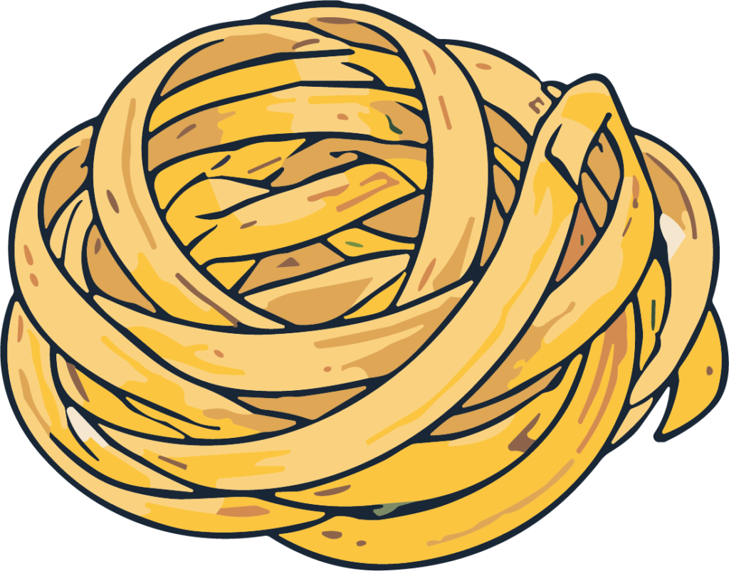Pasta Nest SVG Twisted Noodle Vector