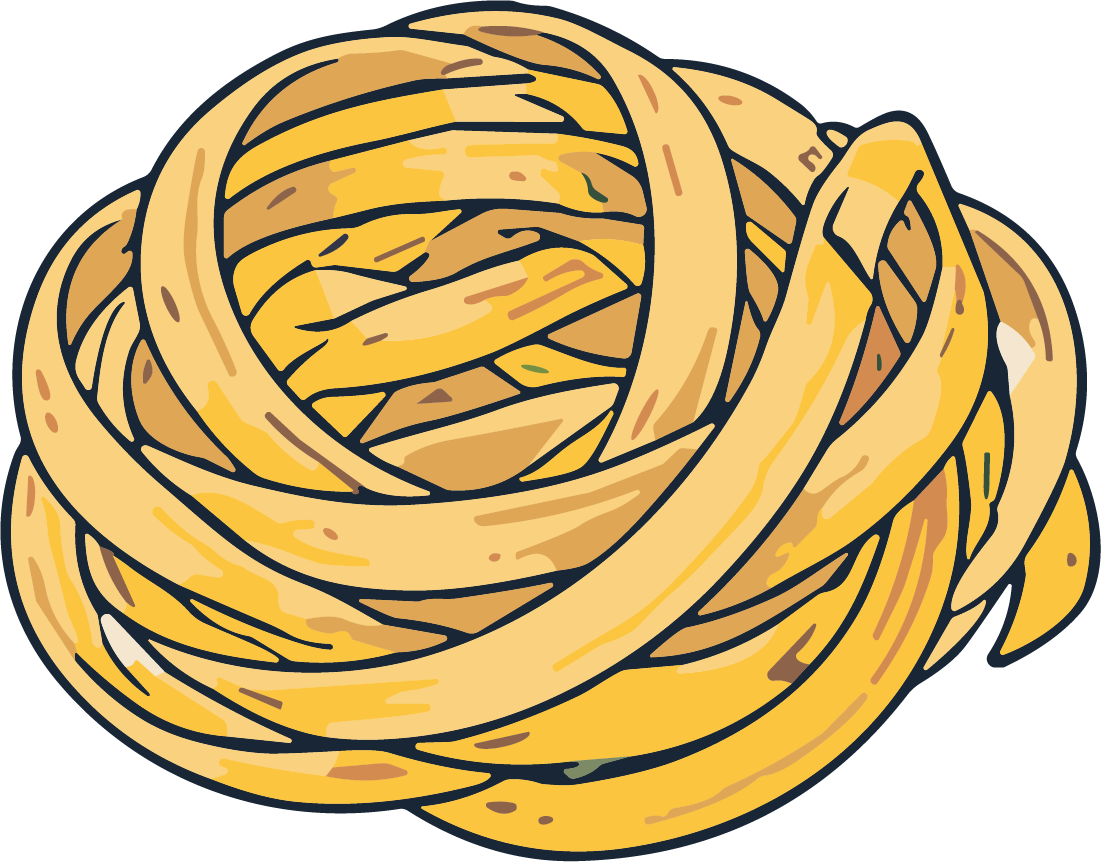Pasta Nest SVG Twisted Noodle Vector - Image 1