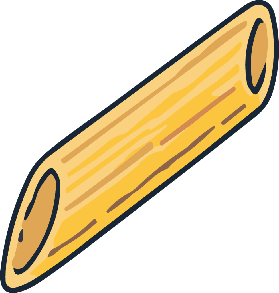 Penne Pasta SVG Rustic Kitchen Vector