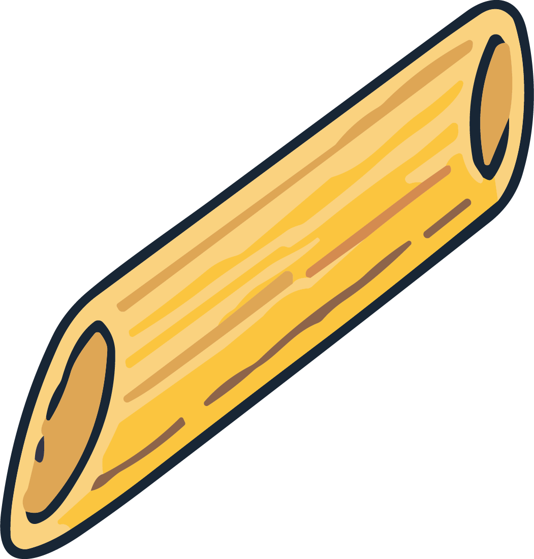 Penne Pasta SVG Rustic Kitchen Vector - Image 1