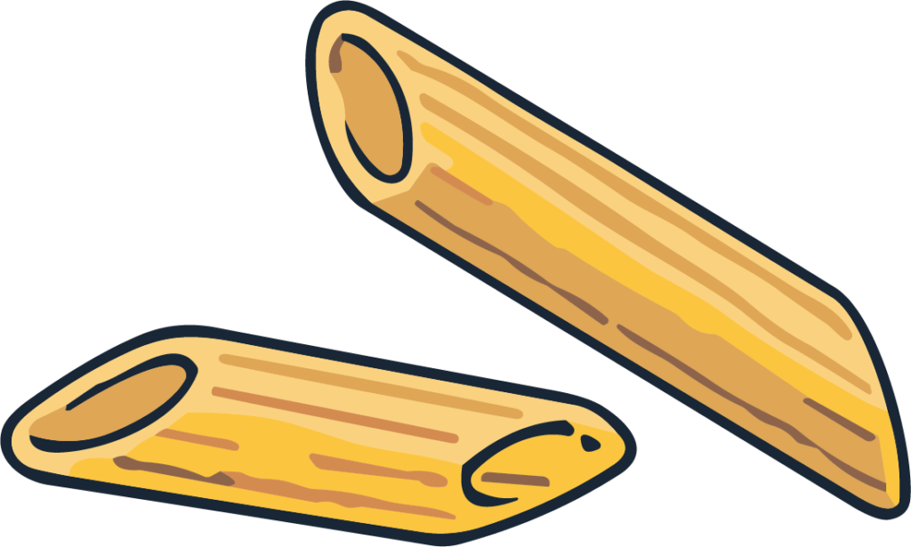Penne Pasta SVG Playful Kitchen Vector