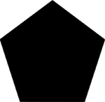 Pentagon Shape SVG Bold Silhouette Vector