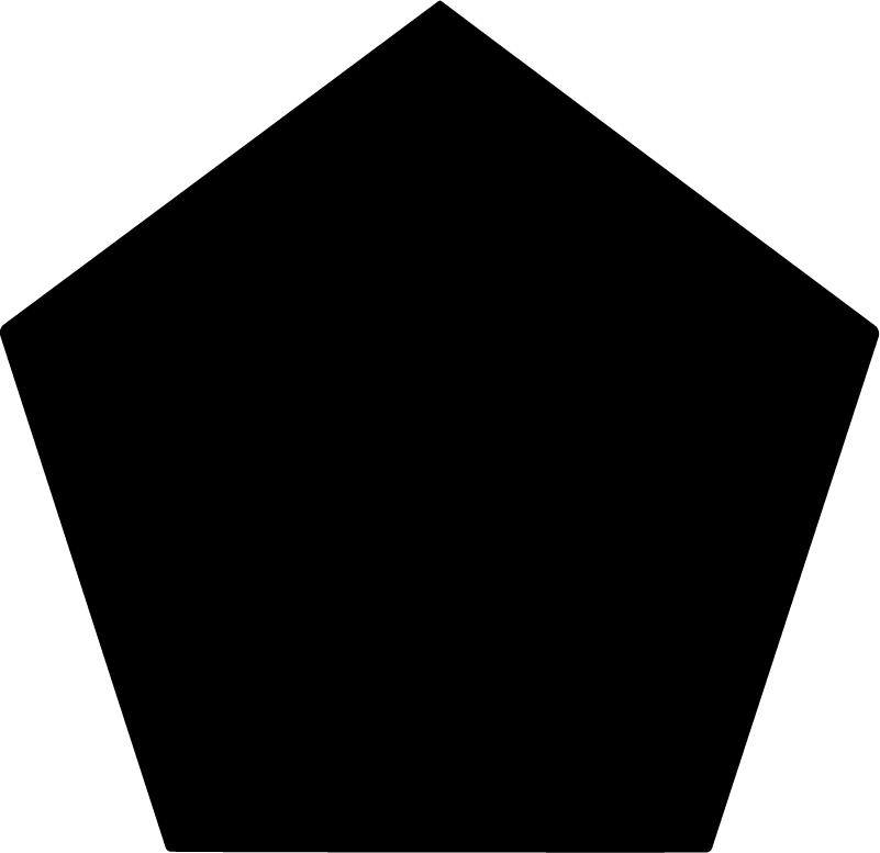 Pentagon Shape SVG Bold Silhouette Vector