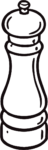 Pepper Mill SVG Bold Outline Vector