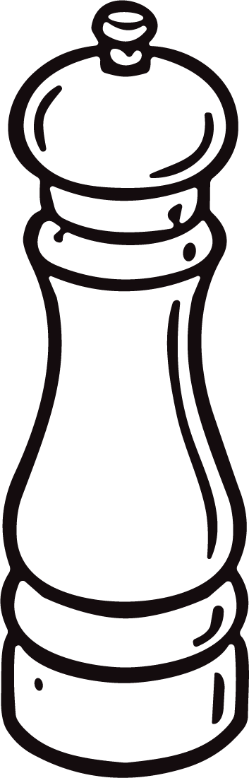 Pepper Mill SVG Bold Outline Vector - Image 1