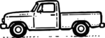 Pickup Truck SVG Bold Outline Vector