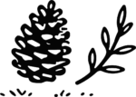 Pinecone Branch SVG Rustic Woodland Vector
