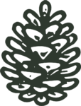 Pinecone SVG Bold Silhouette Vector